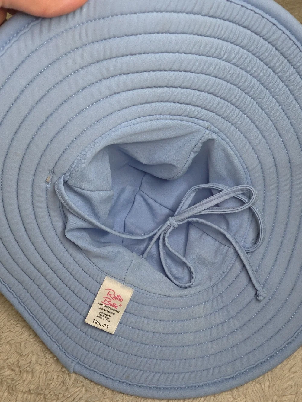 Ruffle Butts Periwinkle Blue Swimhat Sz 12 Months-2T